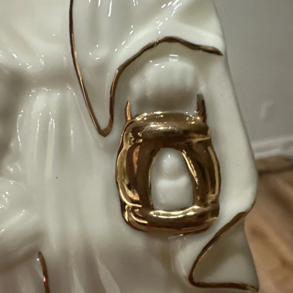 Ceramic Nativity Christmas Ornament Mary Jesus Joseph 5” X 3”